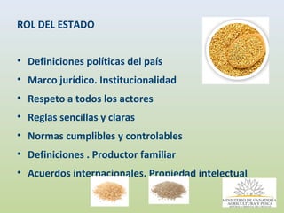 Consulta Regional sobre Políticas públicas en Semillas en América Latina, Por Ing. Enzo Benech