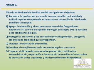 Consulta Regional sobre Políticas públicas en Semillas en América Latina, Por Ing. Enzo Benech
