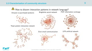 Community detection in complex networks – by Vinh-Loc Dao, Paris 31 January 2019
92.2 Characterization of community structure
 