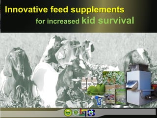 Innovative feed supplements
for increased kid survival
 