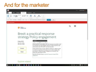 And for the marketer
 