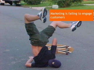 Marketing is failing to engage
customers
 