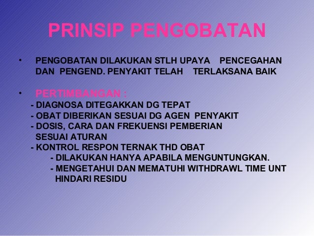  5 prinsip pengobatan