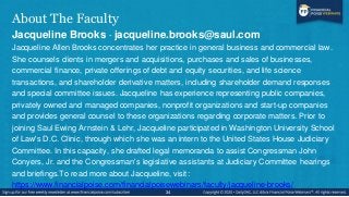 About The Faculty
Jacqueline Brooks - jacqueline.brooks@saul.com
Jacqueline Allen Brooks concentrates her practice in gene...