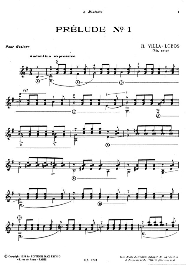 Prelude No 1 Villa Lobos Tab Prelude No 1 Villa Lobos Tab