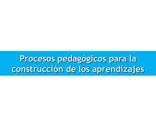 5 procesos pedagogicos sesion aprendizaje
