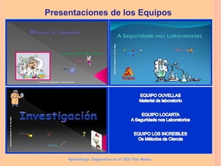 Presentaciones de los Equipos
Aprendizaje Cooperativo en el IES Pino Manso
 