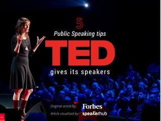  Public Speaking tips
gives its speakers
Article visualised by:
Original article by:
5
 