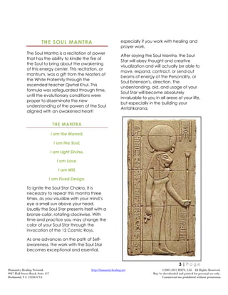 Animatech 101 activation of the soul star (1) | PDF