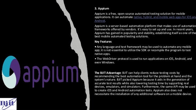 Top 5 automation testing tools to gear up website development | PPT