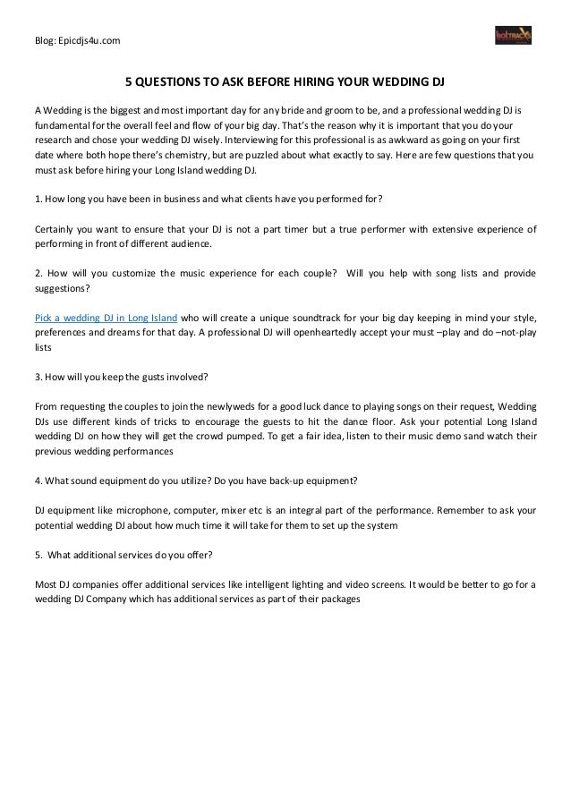 images Questions To Ask Wedding Dj ask before hiring your wedding dj