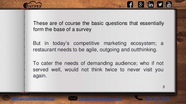 restaurant survey questions