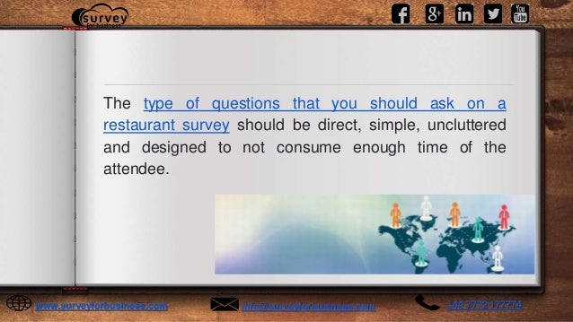 5 questions to ask in a restaurant survey