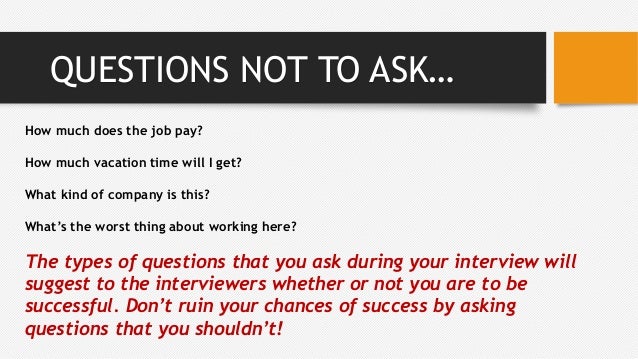 questions to ask during an interview for a management position