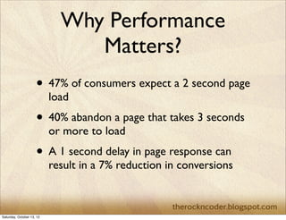 We should forget about small efﬁciencies, say
about 97% of the time: premature optimization
is the root of all evil.Yet we should not pass up
our opportunities in that critical 3%.
D. Knuth

 