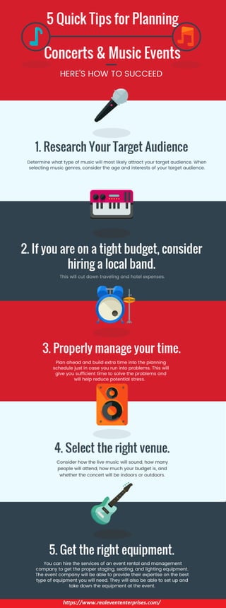 5 quick tips for planning concerts &amp; music events