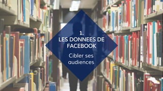 Cibler ses
audiences
1.
LES DONNEES DE
FACEBOOK
 