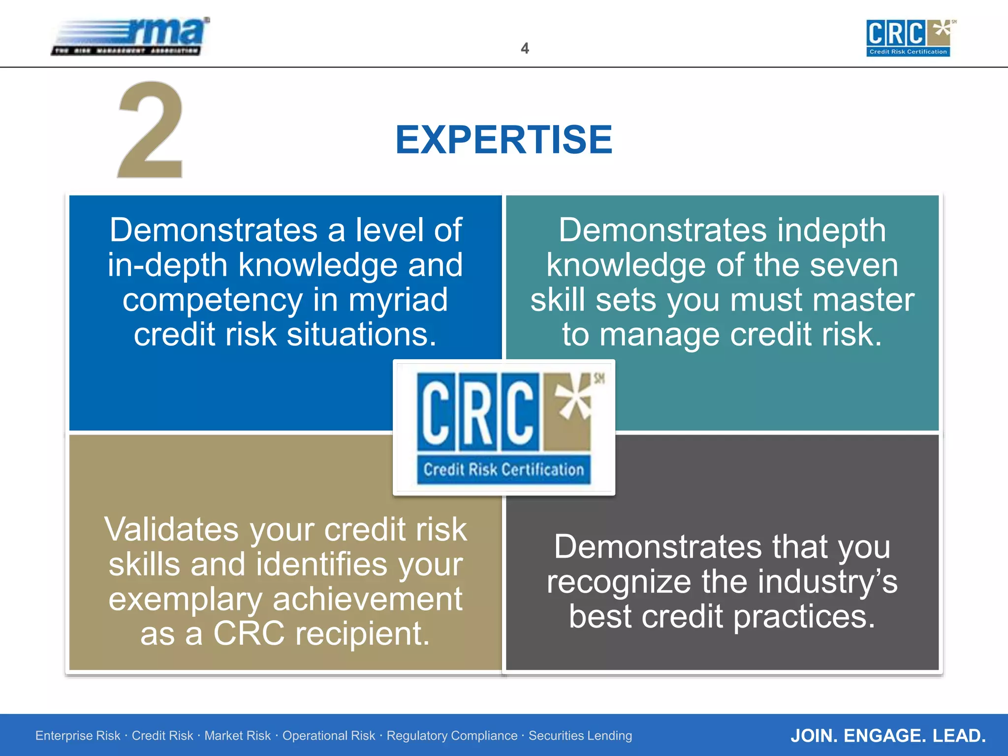 Credit Risk Certification (CRC): 5 Reasons to Up Your Game | PPTX