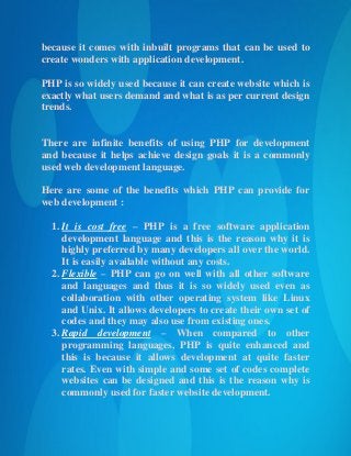 5 reasons to choose php for web app development