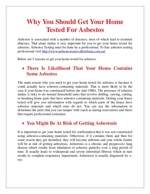 5 reasons to get your home tested for asbestos