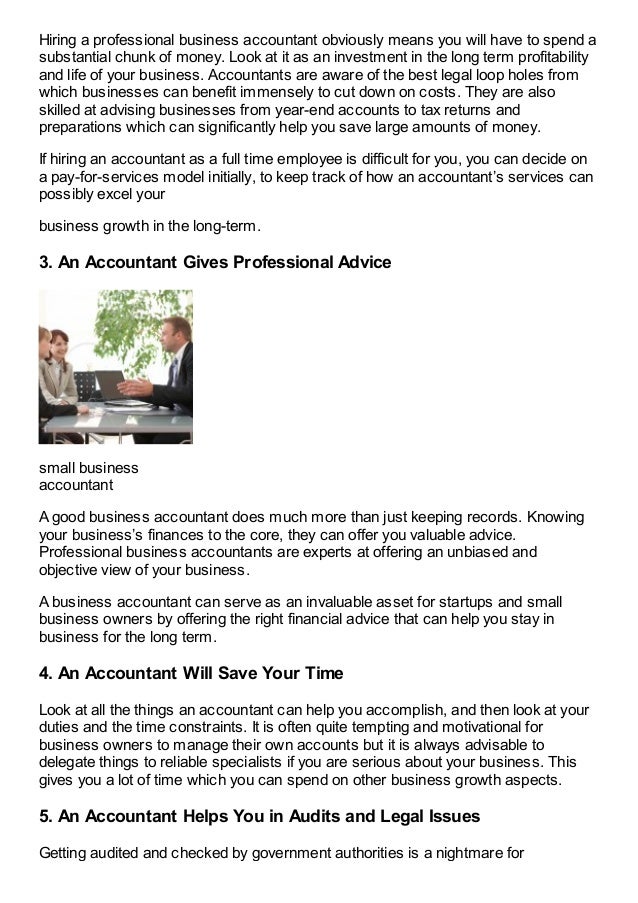 5 Reasons why a Business Accountant is so Important