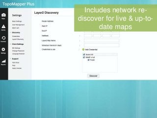 Includes network rediscover for live & up-todate maps