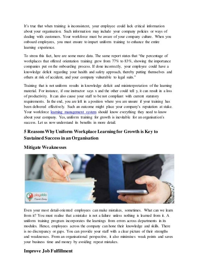 5 reasons why uniform workplace learning is key to sustained success in