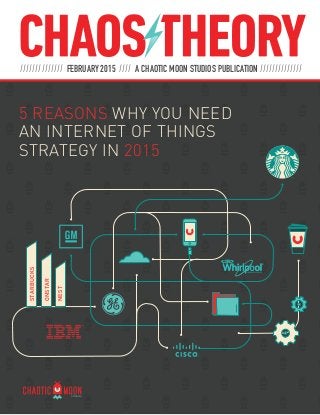 5 REASONS WHY YOU NEED
AN INTERNET OF THINGS
STRATEGY IN 2015
STARBUCKS
ONSTAR
NEST
////////////// FEBRUARY 2015 //// A CHAOTIC MOON STUDIOS PUBLICATION //////////////
 