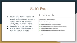 #1-It’s Free
●
●
●
 