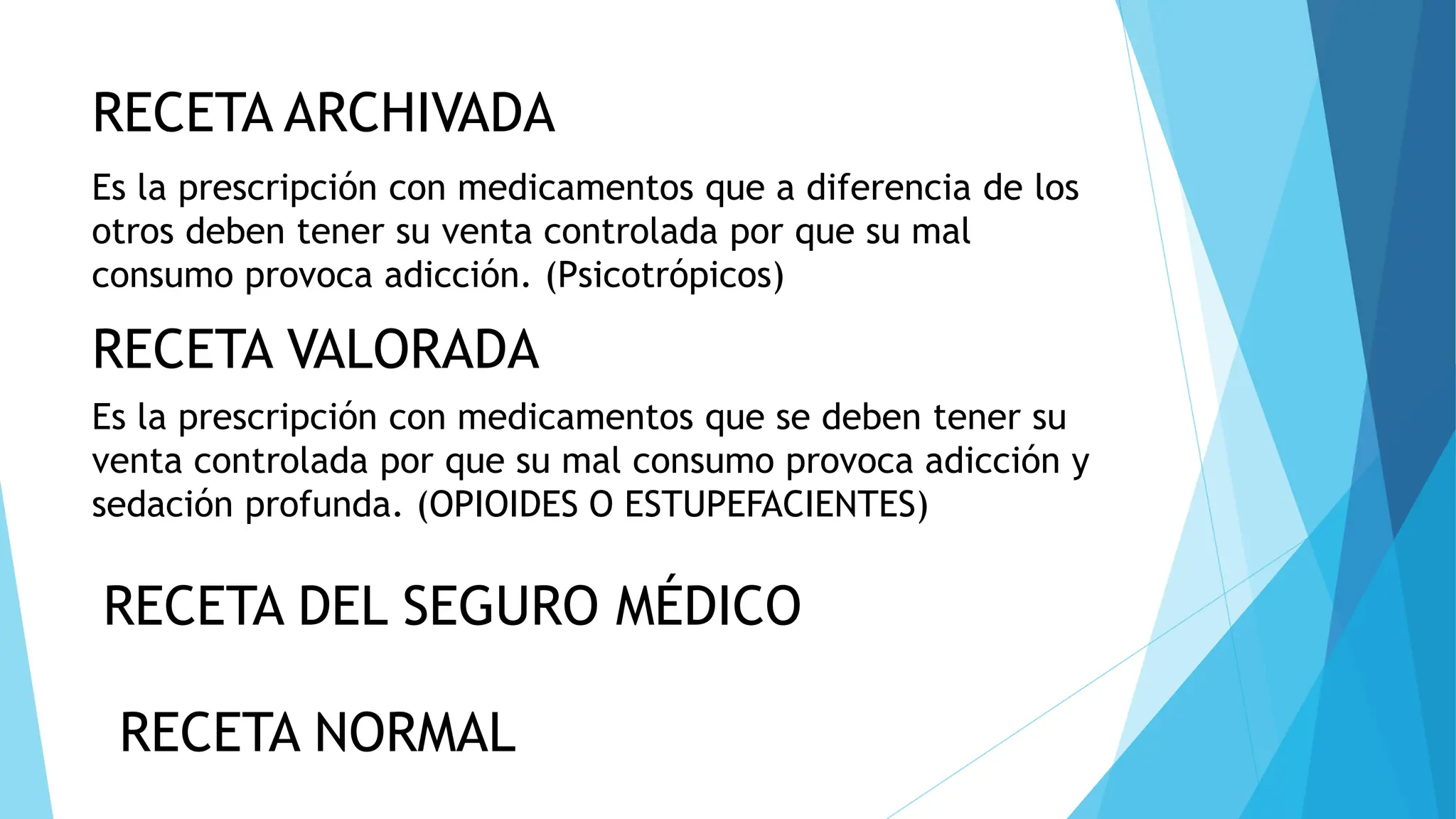 5 RECETA MEDICA. TIPOS DE RECETAS FARMACIA | PPTX | Pharmaceutical