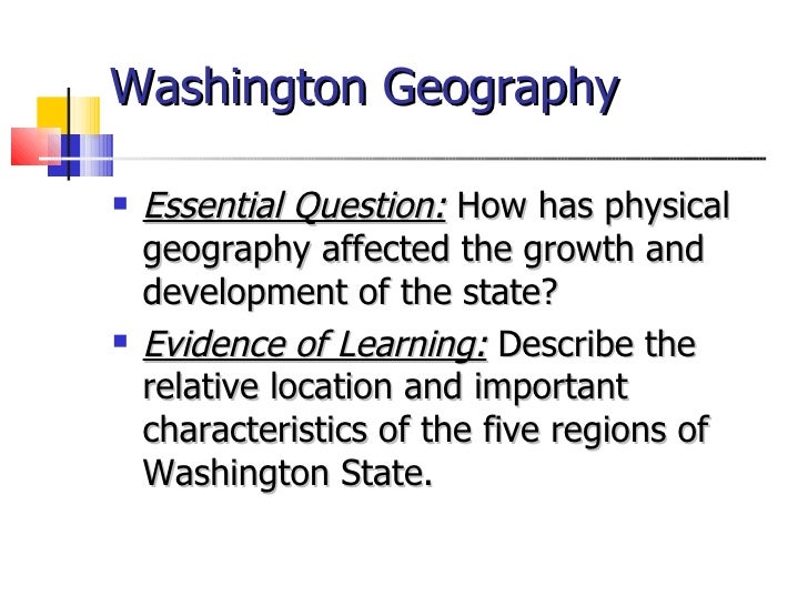 5 Regions Of Washington