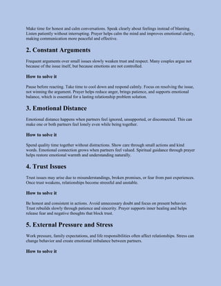 5 Relationship Problems Couples Face and How to Solve Them | PDF