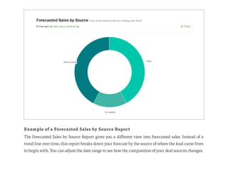 Example of a Forecasted Sales Repor t
There are two types of Forecasted Sales reports in Base CRM. This first one provides...