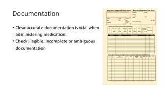 Incomplete Documentation 5 rights of medication safety. final | PPTX