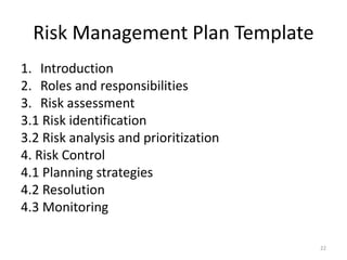 Software Risk Reduction Plan Example software project management risk control.pptx