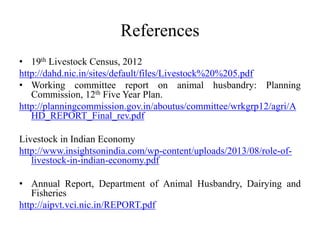 Role of Livestock in Indian Economy | PPTX