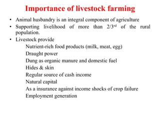 Role of Livestock in Indian Economy | PPTX