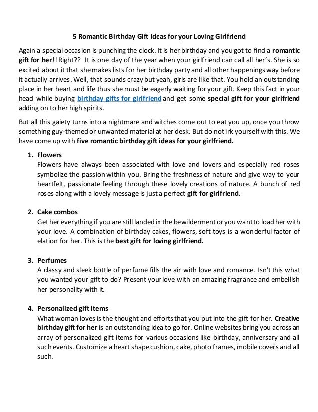 romantic birthday ideas for girlfriend