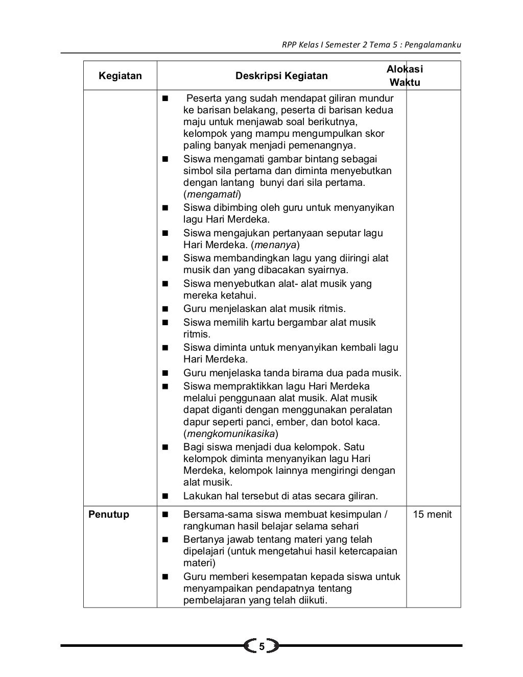 [5] rpp sd kelas 1 semester 2 pengalamanku