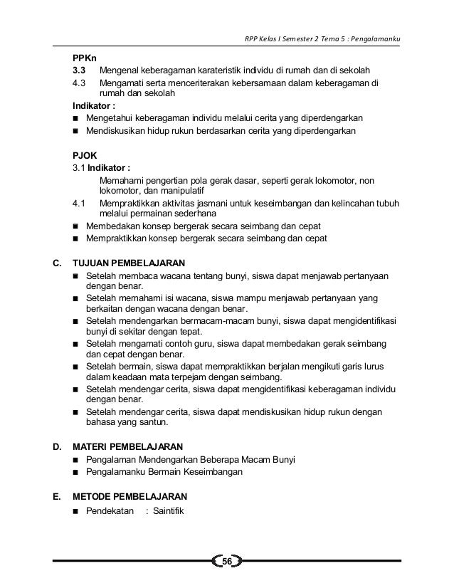 Soal Pjok Kelas 2 Tema 5 Pengalamanku Masnurul