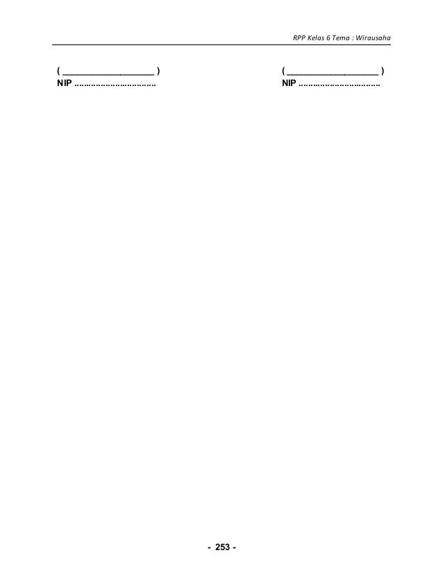 5 Rpp Sd Kelas 6 Wirausaha