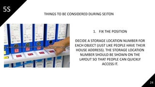 Storage Location Numbers Training Material on 5S | PPTX