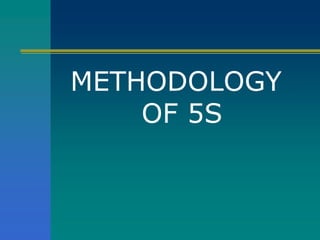 METHODOLOGY
OF 5S
 