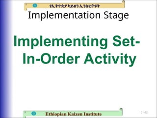 Implementation Stage
Implementing Set-
In-Order Activity
01-52
 