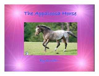 The Appaloosa Horse




     By Jennifer
 