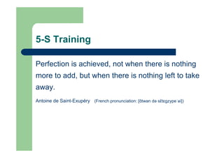 5S Training (Full Version) | PDF