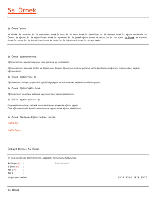 5s  Örnek

5s  Örnek Tanımı

5s  Örnek : 5s  anlatımı, 5s  5s  anlatımları, örnek 5s  ders, 5s  5s  dersi, örnek 5s  dersi fiyatı, 5s  5s  dersleri, örnek 5s  eğitim konularıdır. 5s 
Örnek : 5s  eğitimi, 5s  5s  eğitimi fiyatı, örnek 5s  eğitimleri, 5s  5s  görsel eğitim, örnek 5s  hocası, 5s  5s  kurs içerir. 5s  Örnek : 5s  kursları,
örnek 5s  kursu, 5s  5s  kursu fiyatı, örnek 5s  nedir, 5s  5s  öğretmeni, örnek 5s  örneği sayılır.




5s  Örnek - Eğitmenlerimiz

Eğitmenlerimiz, alanlarında uzun yıllar çalışmış ve tecrübelidir.


Eğitmenlerimiz; alanında birikim ve bilgisi olan, bilgisini öğrenciye aktarma yetisine sahip, kendisini ve öğrenciyi motive eden, başarılı
eğitmenlerdir.

5s  Örnek - Eğitim Yeri - 5s 

Eğitimlerimiz; klimalı, projektörlü, güçlü bilgisayarlı ve hızlı internet bağlantılı sınıflarda yapılır.

5s  Örnek - Eğitim Şekli - örnek

Eğitimlerimizi, grup'lara katılarak veya özel ders olarak alabilirsiniz.

5s  Örnek - Eğitim Zamanı - 5s 

Grup eğitimlerimizde; haftalık olarak belirlenen sürelerde eğitim yapılır.
Özel eğitimlerimizde; kendi zamanlarınıza uygun olarak eğitim alabilirsiniz.



5s  Örnek - Planlanan Eğitim Tarihleri - örnek

Hafta İçi :


Hafta Sonu :




Önkayıt Formu - 5s  Örnek


En kısa sürede size dönmemiz için, aşağıdaki formumuzu doldurunuz.

Ad Soyad (*)     :                                  Bize mesajınız
E-posta (*)      :
Tel 1 (*)        :
Tel 2            :

Uygun ders saatleri                                                                                                      10-13   13-16   16-19   19-22  




5s  Örnek
 
