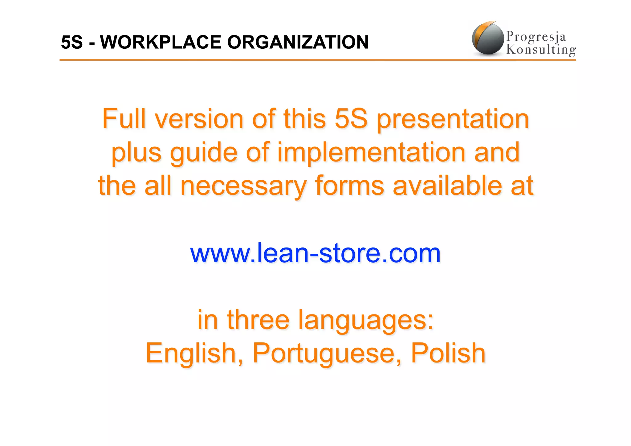 Presentation - introduction to 5S | PDF