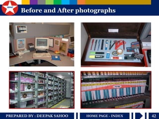 PREPARED BY : DEEPAK SAHOO 
42 
HOME PAGE - INDEX 
Before and After photographs  