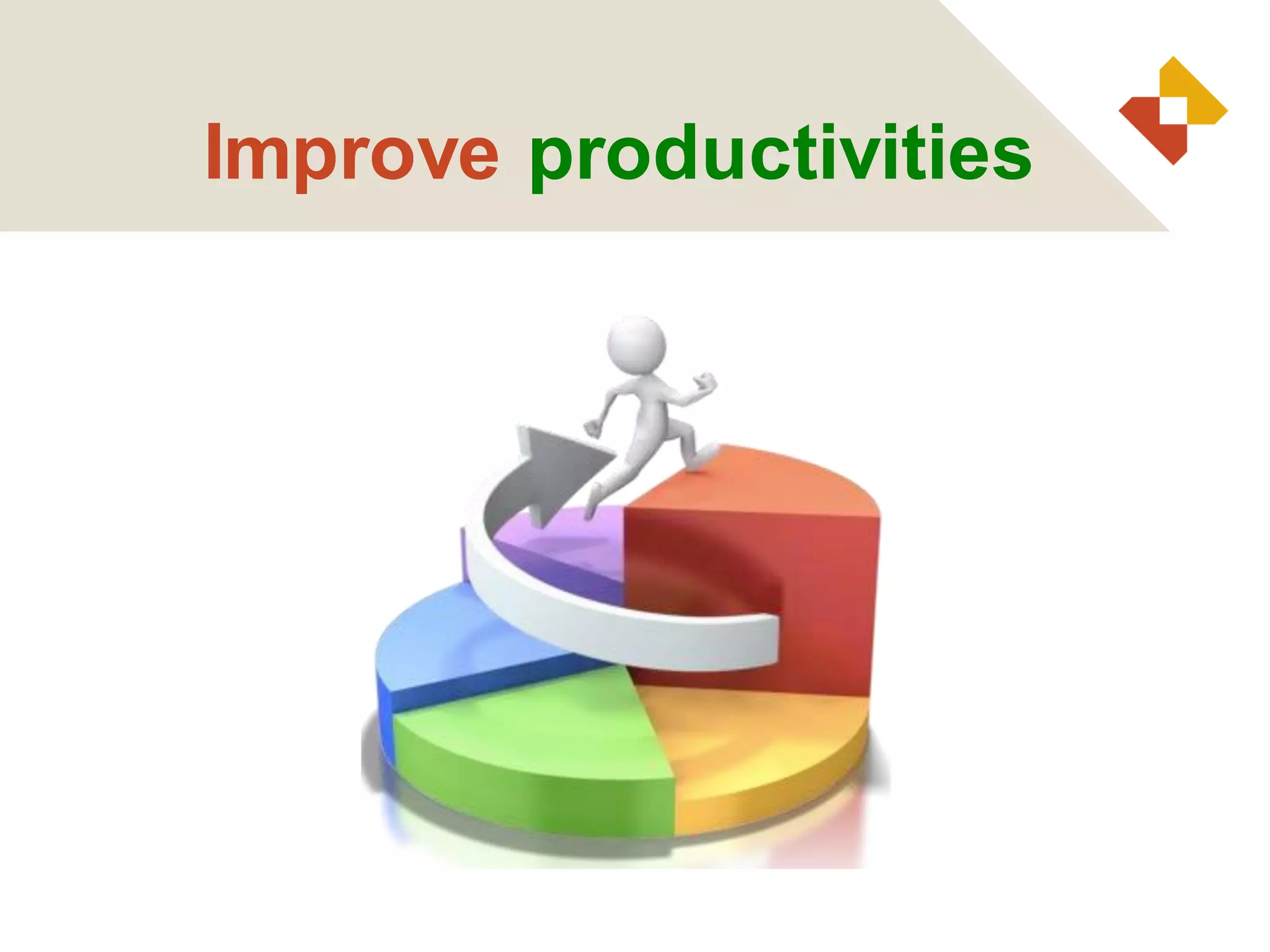 Improve productivities
 